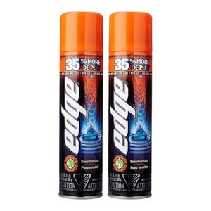 EDGE SHAVE GEL SENSITIVE SKIN WITH ALOE 269G X2 - BRAND NEW